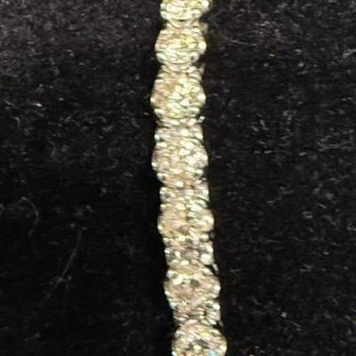 JST 10K White Gold 2.0ctw Brilliant Cut Diamond 7.25" Tennis Bracelet