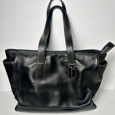 Coach Black Leather Tote 