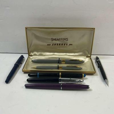 Vintage Fountain Pen & Pencil Lot – Sheaffer’s Snorkel Set, Koh-I-Noor Inkograph, Osmiroid 65, More