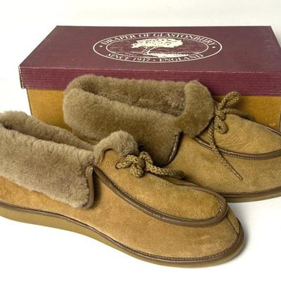 Draper Of Glastonbury Sheepskin Patti Hazel Shoes - Size 8 