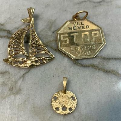 14K Gold Pendants (4.20g)