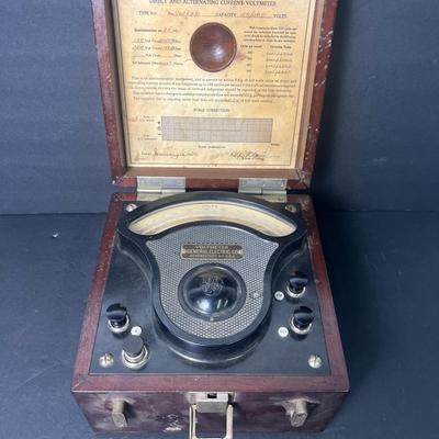 Vintage General Electric Type P-3 Voltmeter – Serial #961832, 1920's Industrial Test Equipment