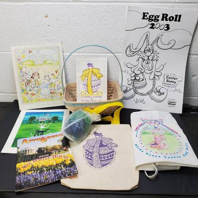 White House Easter Egg Roll Collectibles Plus Longaberger Basket