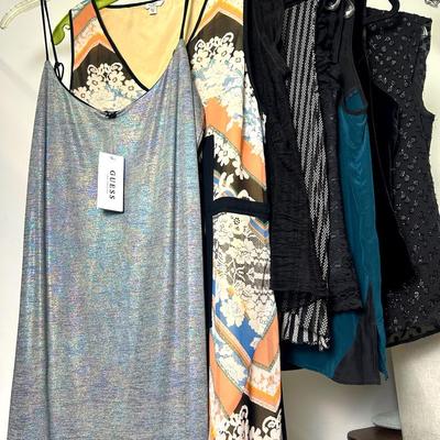 Armani, Ann Taylor & More Semi-Formal Sleeveless Dresses & Tops -- Size M