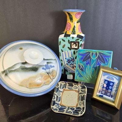 Anna Graham Vase -13", Motawi & Porsgrund Art Tiles, & Art Pottery 