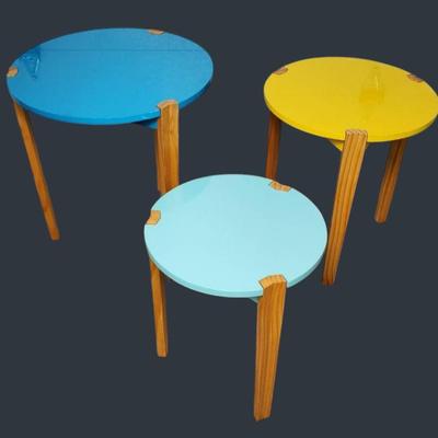 Colorful Nesting Table Set - Largest 20x22”