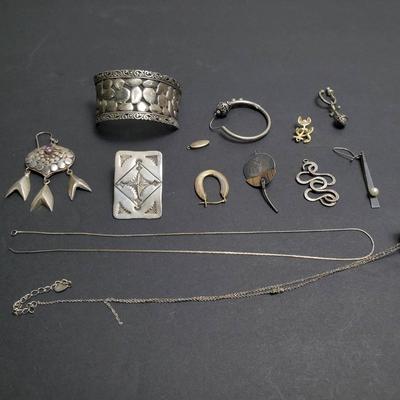 Sterling Silver Earring Singles, Broken items, Scrap
