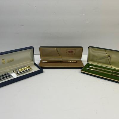 Vintage Cross Pen & Pencil Sets – 14KT & 10KT Gold Filled, NIB – #1502 & #4501, More, New In Boxes