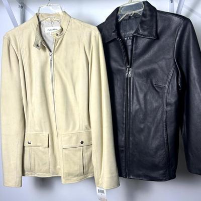 Leather Jackets (2) - Calvin Klein & Winlit - Size M