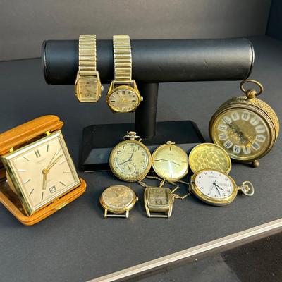 Vintage Watch & Clock Collection - Gruen, Hamilton, Timex, La Cloche, & More