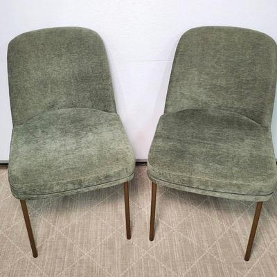 West Elm “Jack” Upholstered & Metal Dining Chairs 