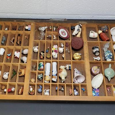 Vintage Miniatures in 17x32" Printer's Tray