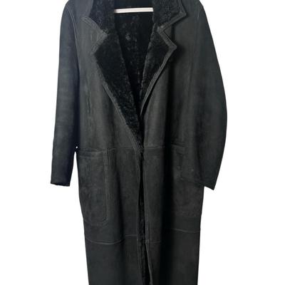 Vintage Delino Sheepskin Genuine Shearling Long Coat 