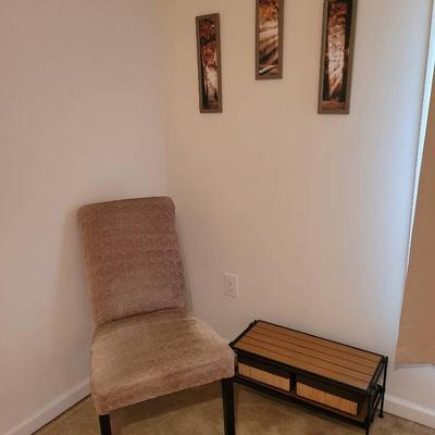Chair, Bench, & Wall Art