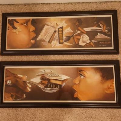 Set Of Two "Tough To Swallow" Prints By Edwin Lester