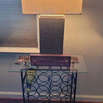 Wine Rack & Lamp