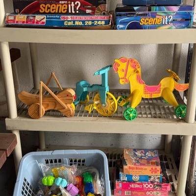 Vintage And Newer Toys With Puzzles, Games, Pokemon Monopoly, Etc