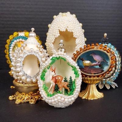 Vintage Handmade Diorama Egg Decor #1
