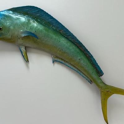 Large Wood Or Composite Decorative Dolphin Fish Wall Hanging