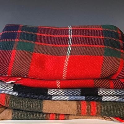 Wool Plaid Blankets (3)
