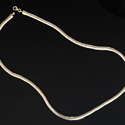 14K Yellow Gold Omega Link Chain