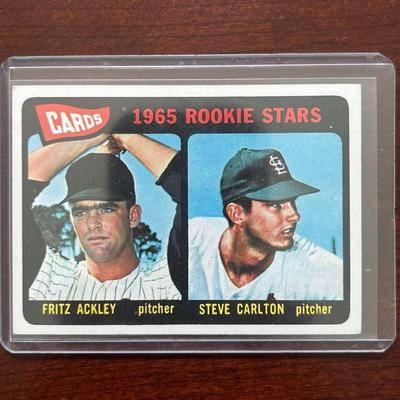 1965 Topps Baseball Card.  Steve Carlton Rookie Card #477