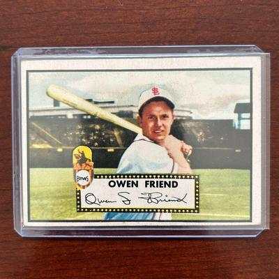 1952 Topps Baseball Card. Owen Friend - St. Louis Browns #160