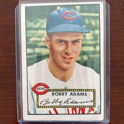 1952 Topps Baseball Card. Bobby Adams - Cincinnati Reds #249