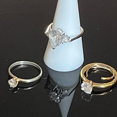 18KGP Ring with Goldtone Ring and Unmarked Ring