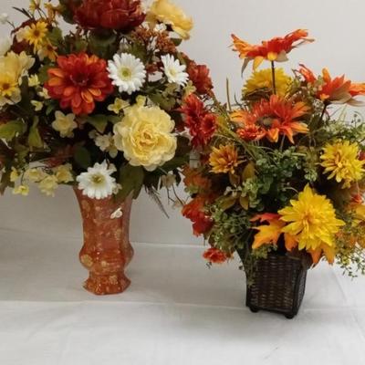 Fall Flower Arrangements with Dahlias and Roses