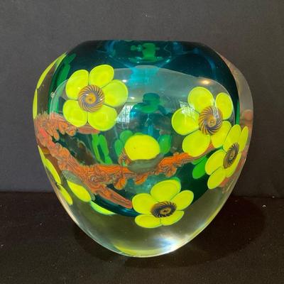 Chris Heilman Art Glass Vase