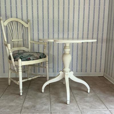 Small Ethan Allen Bedside Table And Chair