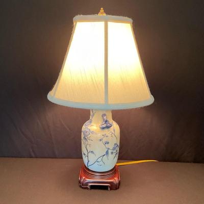 Blue Floral Lamp No. 1