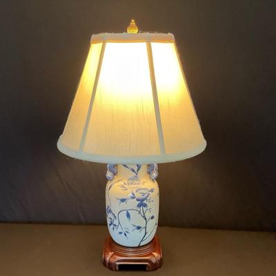 Blue Floral Lamp No. 2