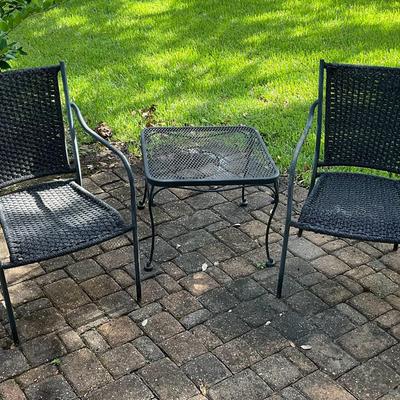 Patio Chair Pair & Accent Table 