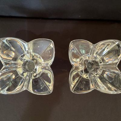 Glass Candle Stick Holders