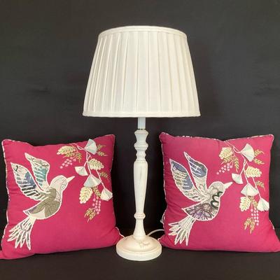 Accent Pillows And Lamp