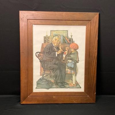 Norman Rockwell Framed Print, “The Doctor And The Doll”