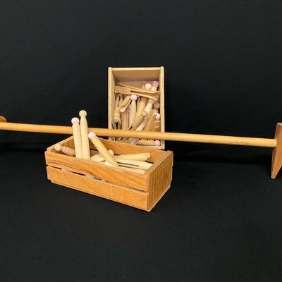 Vintage Wooden Hand-Washing and Drying Helpers
