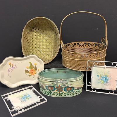 Tiles And Baskets- Painted Decor