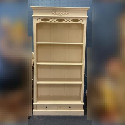 Cream Distressed Bookcase