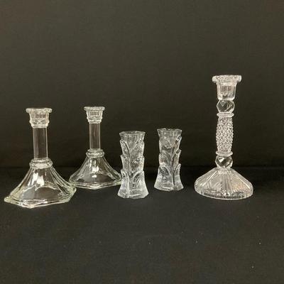 Leaded Glass Candleholders