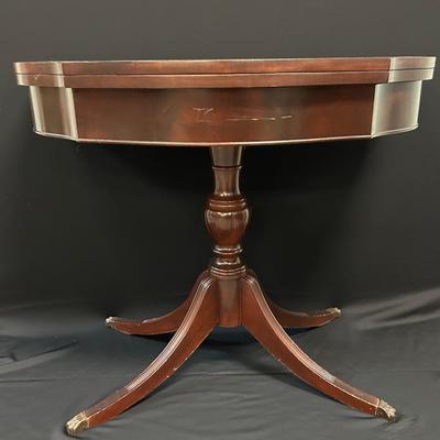Mahogany Game Table With Rotating Top