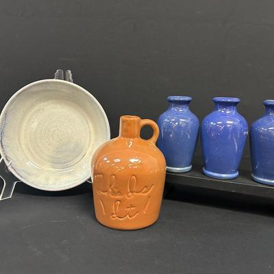 Earthenware Bowl & Vases