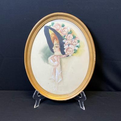 Woman In Bonnet Framed Print