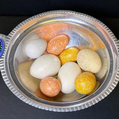 Pewter Bowl With Eggs
