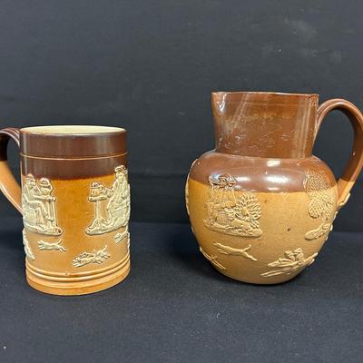 Royal Doulton Salt Glaze Pitcher & Stein