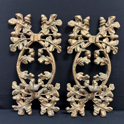 Metal Leaf Wall Sconces