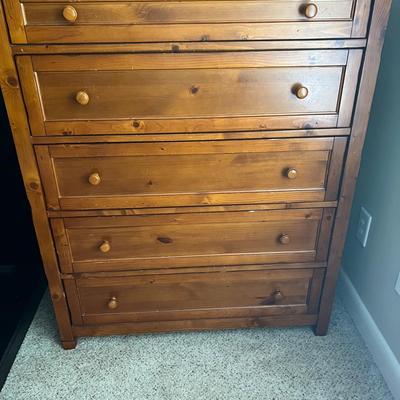 Solid Wood 5 Drawer Cabinet