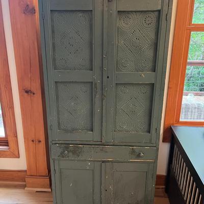 Antique Primitive Pie Safe Cabinet 